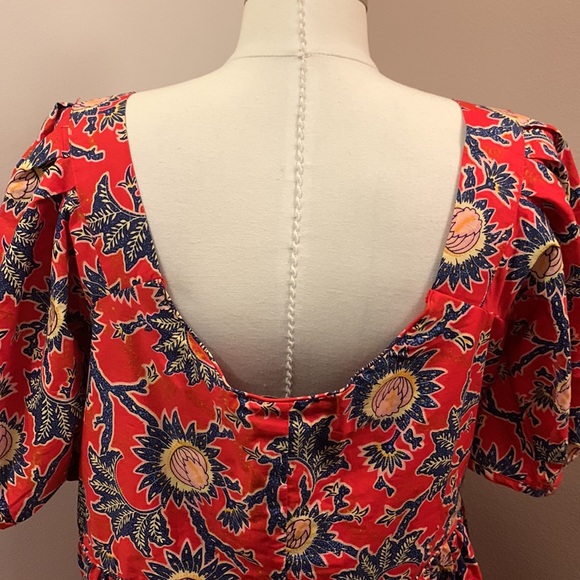 House of Harlow 1960 Women’s Red Floral Knot Tie Dress size XL - Picture 9 of 14